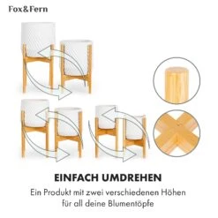 Zeist Pflanzenhalter 3er-Set 2 Höhen Kombinierbar Steck-Design Naturbelassen -Einrichtungsgeschäft 10038553 de 0005 usp
