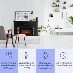 Saint Helens Elektrokamin 1900 W LED-Technik Fernbedienung -Einrichtungsgeschäft 10038616 de 0003 usp