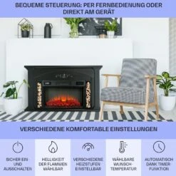 Saint Helens Elektrokamin 1900 W LED-Technik Fernbedienung -Einrichtungsgeschäft 10038616 de 0006 usp