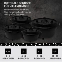 Guernsey Premium Dutch Oven 9.0 BBQ-Topf Gusseisen Standfüße Größe L / 9 Qt 12 Guernsey Premium Dutch Oven 9.0 BBQ-Topf Gusseisen Standfüße Größe L / 9 Qt -Einrichtungsgeschäft 10038643 de 0006 usp