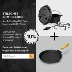 Guernsey Premium Dutch Oven 9.0 BBQ-Topf Gusseisen Standfüße Größe L / 9 Qt 13 Guernsey Premium Dutch Oven 9.0 BBQ-Topf Gusseisen Standfüße Größe L / 9 Qt -Einrichtungsgeschäft 10038643 de 0007 usp
