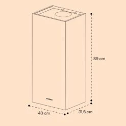 Monumenta Wandabzugshaube Aluminium 559m³/h LED EEK B -Einrichtungsgeschäft 10039395 yy 0006 dimensions