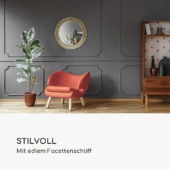 Cheyne Wandspiegel Holzrahmen Rund Ø 60 Cm Mosaik-Design -Einrichtungsgeschäft 10039462 de 0003 logo