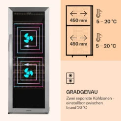 Klarstein Vinamour 77 Duo Weinkühlschrank 191 Liter 5 - 20 °C 2 Kühlzonen -Einrichtungsgeschäft 10039771 de 0004 logo