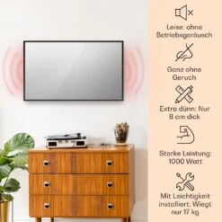 La Palma 1000 Smart 2-in-1 Heizgerät Infrarot Konvektor 120x60cm 1000W Spiegel -Einrichtungsgeschäft 10039835 de 0002 usp