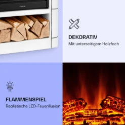 Dukono Elektrokamin 1800 W LED-Flammen Heizlüfter Timer Holzfach -Einrichtungsgeschäft 10039851 de 0003 logo