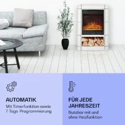 Dukono Elektrokamin 1800 W LED-Flammen Heizlüfter Timer Holzfach -Einrichtungsgeschäft 10039851 de 0006 logo