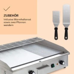Grillmeile 4400 Elektrogrill Plancha 2x2200W Grillplatte Edelstahl -Einrichtungsgeschäft 10039915 de 0006 logo