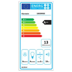 Aurora Eco 90 Dunstabzugshaube 550 M³/h 90cm Kopffrei Ambientelicht -Einrichtungsgeschäft 10039930 energy label
