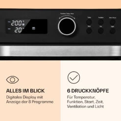 Prime Air Heißluftfritteuse 1500W 23l Timer 8 Programme -Einrichtungsgeschäft 10040025 de 0004 logo