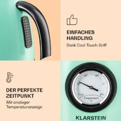 Aquavita Chalet Wasserkocher 1,7 Liter 2200 Watt Temperaturanzeige Edelstahl -Einrichtungsgeschäft 10040040 de 0005 logo