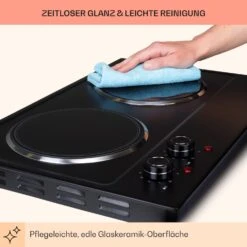 Ramsey Doppel-Kochfeld 2400W 11 Leistungsstufen Glaskeramik -Einrichtungsgeschäft 10040071 de 0008 usp