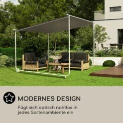 Nantes Pavillon Gazebo Sonnendach 3x3m Polyester Stahlrahmen UV50+ Bodenrollen -Einrichtungsgeschäft 10040106 de 0005 logo