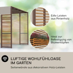 Valence Gazebo 3x3 M UV50+ Wasserabweisend LED-Solar-Beleuchtung Solar-Panel -Einrichtungsgeschäft 10040111 de 0003 logo