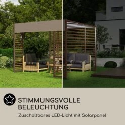 Valence Gazebo 3x3 M UV50+ Wasserabweisend LED-Solar-Beleuchtung Solar-Panel -Einrichtungsgeschäft 10040111 de 0004 logo