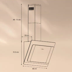 Aurora 60 Smart Dunstabzugshaube 550 M³/h 60cm Kopffrei Ambiente-Licht EEC A++ 14 Aurora 60 Smart Dunstabzugshaube 550 M³/h 60cm Kopffrei Ambiente-Licht EEC A++ -Einrichtungsgeschäft 10040235 yy 0007 dimensions