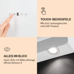 Aurora 90 Smart Dunstabzugshaube 550 M³/h 90cm Kopffrei Ambiente-Licht EEC A++ -Einrichtungsgeschäft 10040237 de 0006 logo