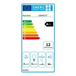 Aurora 90 Smart Dunstabzugshaube 550 M³/h 90cm Kopffrei Ambiente-Licht EEC A++ -Einrichtungsgeschäft 10040237 energy label