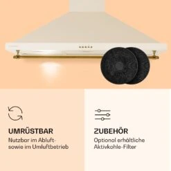 Montblanc 90 Dunstabzugshaube 610m³/h 165W 2x1,5W LED Reling -Einrichtungsgeschäft 10040265 de 0005 logo