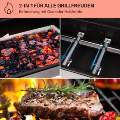 Kingsville 3.1 Kombigrill Gas + Kohle 10,9 KW 3+1 Brenner -Einrichtungsgeschäft 10040270 de 0003 usp