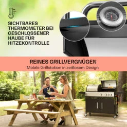 Kingsville 3.1 Kombigrill Gas + Kohle 10,9 KW 3+1 Brenner -Einrichtungsgeschäft 10040270 de 0004 usp