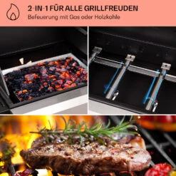 Kingsville 4.1 Kombigrill Gas + Kohle 13,7 KW 4+1 Brenner -Einrichtungsgeschäft 10040271 de 0003 usp