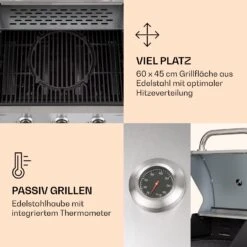 Lucifer 3 Gasgrill 3 X 3,6 KW Brenner 60x45cm Grill Edelstahl Mobil -Einrichtungsgeschäft 10040280 de 0004 logo