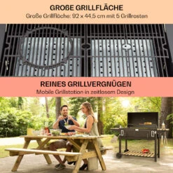 Aberdeen Double Holzkohlegrill Smoker Thermometer 2 Seitentische Mobil -Einrichtungsgeschäft 10040293 de 0004 usp
