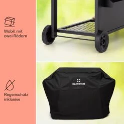 Aberdeen Kombi-Grill Gas Kohle Smoker Thermometer 2 Seitentische Mobil -Einrichtungsgeschäft 10040294 de 0008 usp