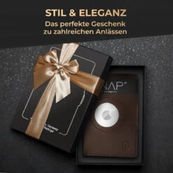 ZNAP Airtag Wallet 12 Karten Münzfach 9x1,8x6 Cm (BxHxT) RFID-Schutz -Einrichtungsgeschäft 10040315 de 0008 usp