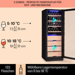 Barossa 123 Duo Weinkühlschrank 123 Fl 226 Ltr 2 Zonen Touch-Steuerung -Einrichtungsgeschäft 10040721 de 0003 usp