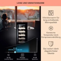 Vinovilla 20 Built-In Weinkühlschrank 50l / 20 Flaschen Glastür Edelstahl -Einrichtungsgeschäft 10040729 de 0004 logo