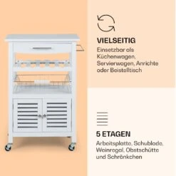 Louisiana Servierwagen Küchenwagen 5 Etagen Holz Handtuchhalter Mobil -Einrichtungsgeschäft 10041122 de 0004 logo