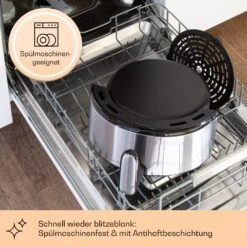 Klarstein Crisp-Pro 4,3L Air Fry Stainless Steel -Einrichtungsgeschäft 10041145 de 0004 logo