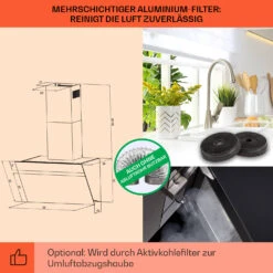 Ava 90 Dunstabzugshaube 90cm Wandhaube WiFi A++ 515m³/h Touch -Einrichtungsgeschäft 10041168 de 0005 usp