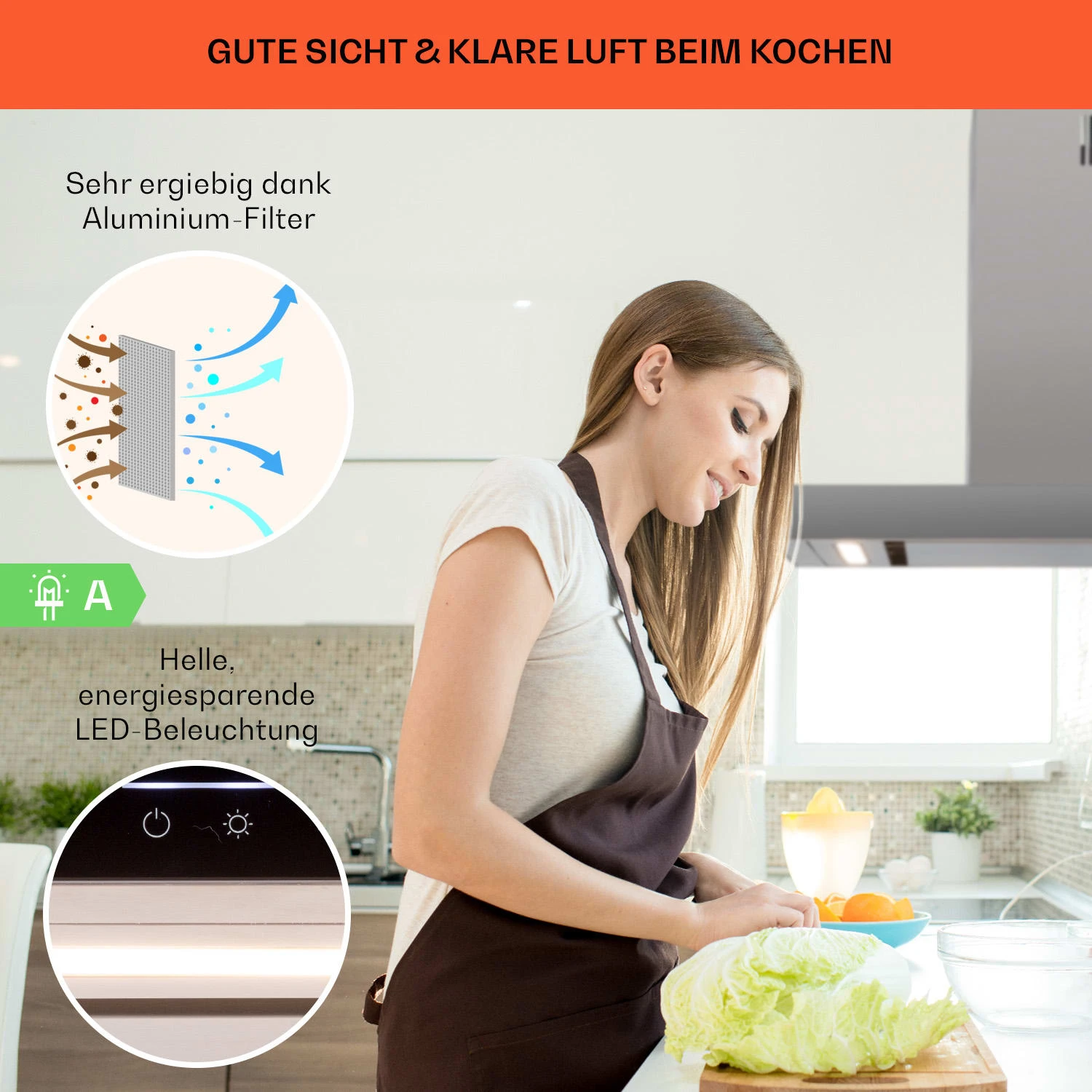 Alinea 60 Dunstabzugshaube 60cm Wandhaube WiFi A++ 500m³/h Touch 4 Alinea 60 Dunstabzugshaube 60cm Wandhaube WiFi A++ 500m³/h Touch – Bild 4