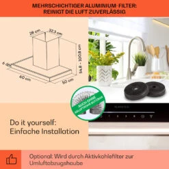 Alinea 60 Dunstabzugshaube 60cm Wandhaube WiFi A++ 500m³/h Touch 12 Alinea 60 Dunstabzugshaube 60cm Wandhaube WiFi A++ 500m³/h Touch -Einrichtungsgeschäft 10041171 de 0005 usp