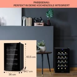 Barolo 15 Uno Weinkühlschrank 48 Ltr 15 Flaschen 11-18°C SingleZone -Einrichtungsgeschäft 10041207 de 0006 usp