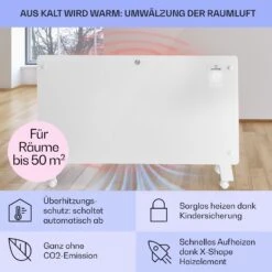 Bansin Crystal Smart Konvektions-Heizgerät 2500W 5 - 50 °C App-Steuerung -Einrichtungsgeschäft 10041212 de 0004 usp