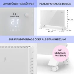Bansin Crystal Smart Konvektions-Heizgerät 2500W 5 - 50 °C App-Steuerung -Einrichtungsgeschäft 10041212 de 0006 usp