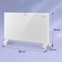 Bansin Crystal Smart Konvektions-Heizgerät 2500W 5 - 50 °C App-Steuerung -Einrichtungsgeschäft 10041212 yy 0008 dimensions