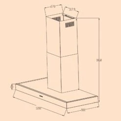 Limelight Dunstabzugshaube 120cm Wandhaube 570m³/h Touch -Einrichtungsgeschäft 10041227 yy 0008 dimensions
