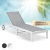 Lucca Lounger Liegestuhl Polyester Aluminium 4-Stufen
