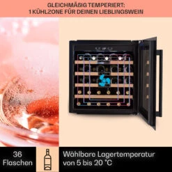 Vinsider 36 Built-In Uno Einbau-Weinkühlschrank 36 Flaschen 92 Ltr Edelstahl -Einrichtungsgeschäft 10041286 de 0003 usp