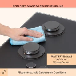 Firetale Gaskochfeld 5-flammig 70 Cm Aluminium-Brenner Inkl. Schlauch Und Druckminderer -Einrichtungsgeschäft 10041300 de 0007 usp