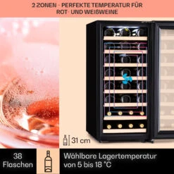 Barossa 38 Uno Weinkühlschrank 1 Zone 94 Ltr 38 Fl Touch-Display -Einrichtungsgeschäft 10041306 de 0003 usp