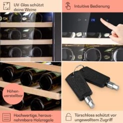 Barossa 38 Uno Weinkühlschrank 1 Zone 94 Ltr 38 Fl Touch-Display -Einrichtungsgeschäft 10041306 de 0005 usp