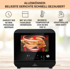 Vita Pro Heißluftfritteuse Dampfgaren 2450 W 18 Ltr 800 Ml Wassertank -Einrichtungsgeschäft 10041333 de 0003 usp