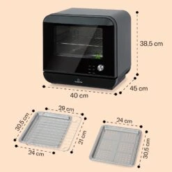 Vita Pro Heißluftfritteuse Dampfgaren 2450 W 18 Ltr 800 Ml Wassertank -Einrichtungsgeschäft 10041333 de 0007 usp