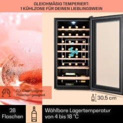 Barossa 29 Uno Weinkühlschrank 1 Zone 88 Ltr / 28 Fl Touch-Display -Einrichtungsgeschäft 10041397 de 0003 usp